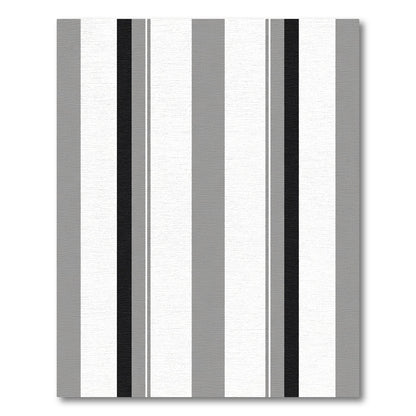 Modern Gray White Black Stripe Rug