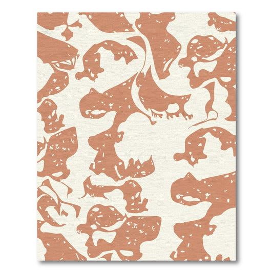 Terracotta Organic Abstract Shapes Rug