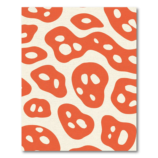 Cream Orange Organic Blotches Rug