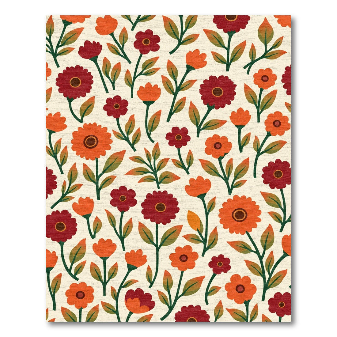 Woodland Autumn Floral Bouquet Rug