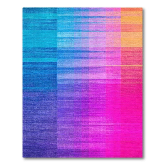 Vibrant Vertical Multicolor Gradient Rug