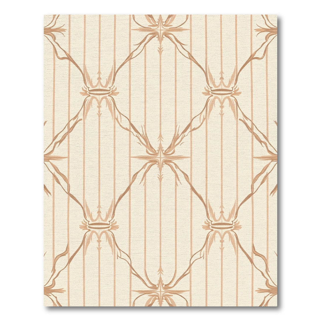 Cream Tan Laurel Diamond Stripe Rug