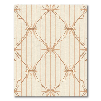 Cream Tan Laurel Diamond Stripe Rug