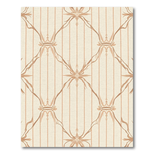 Cream Tan Laurel Diamond Stripe Rug