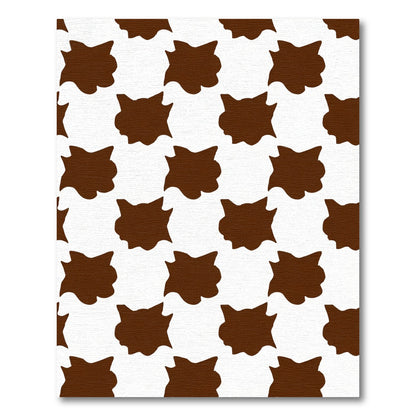 Brown White Irregular Spot Rug