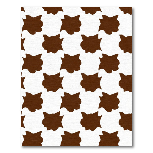 Brown White Irregular Spot Rug