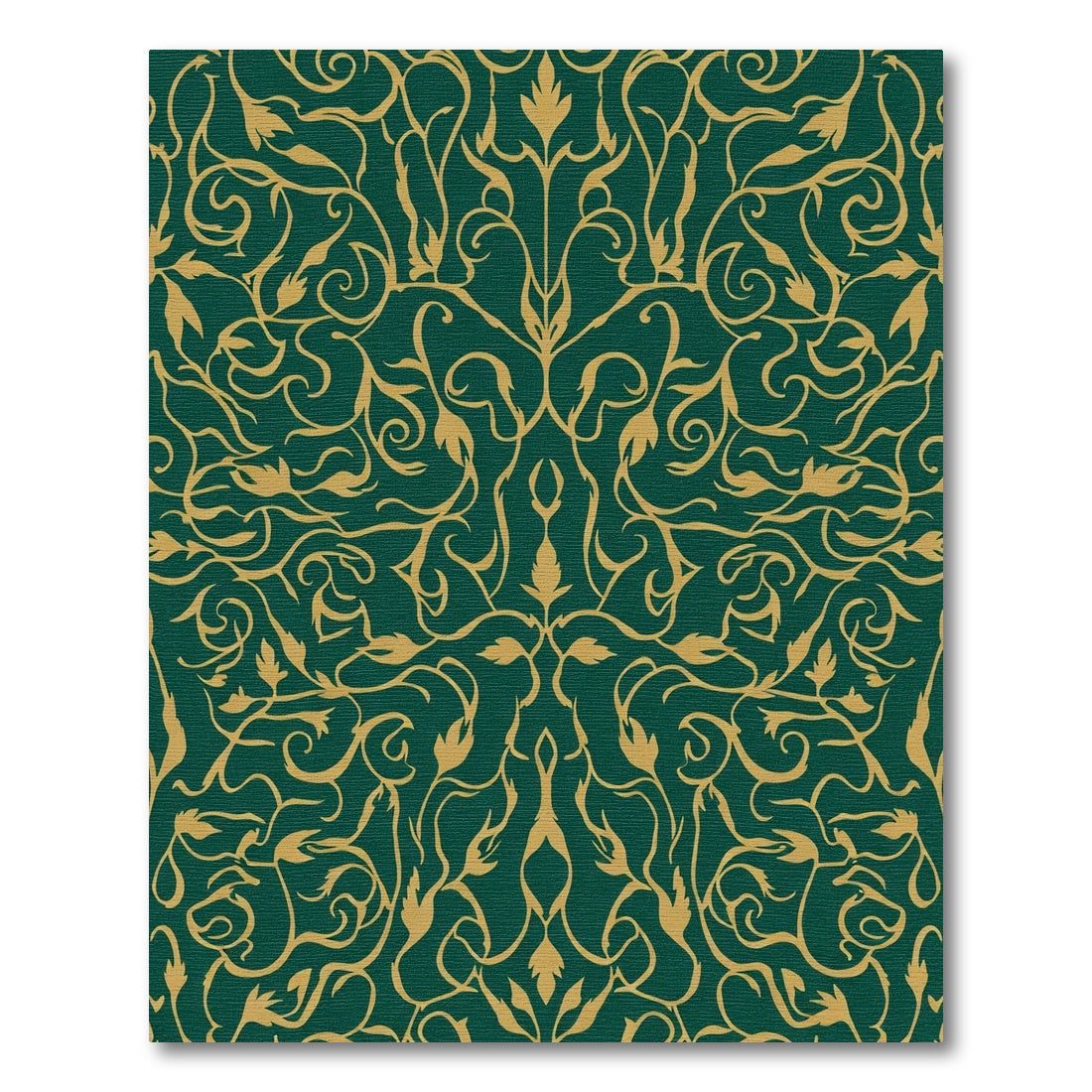 Emerald Gold Arabesque Vine Rug