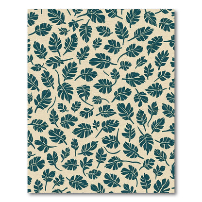 Deep Teal Leafy Scatter Rug