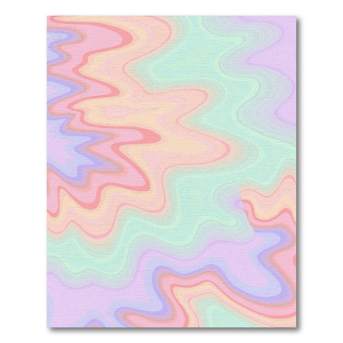 Pastel Wavy Fluid Gradient Rug