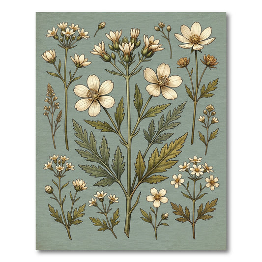 Botanical Cream Wildflower Sage Meadow Rug