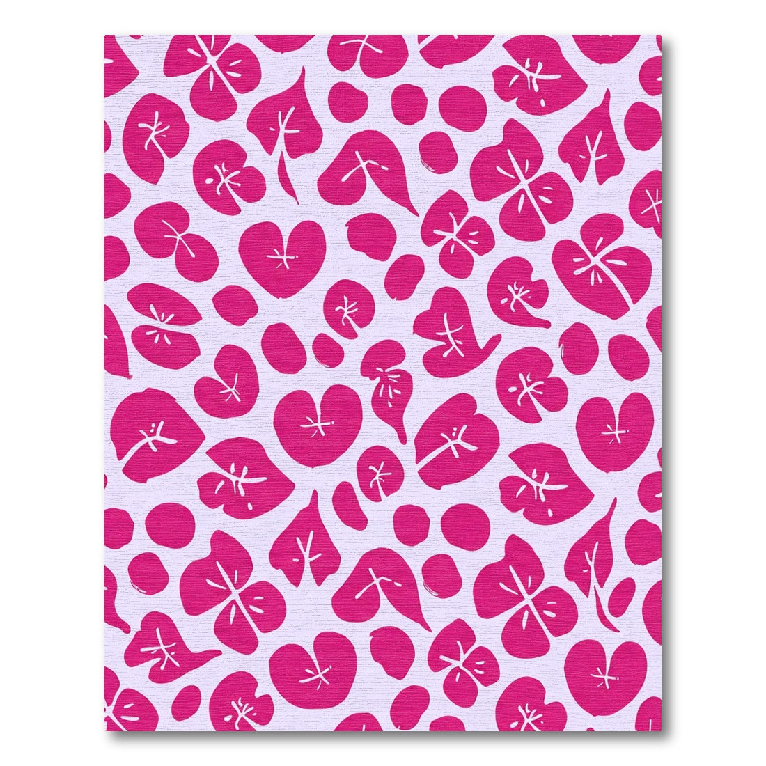 Bright Pink Floral Scattered Garden Rug