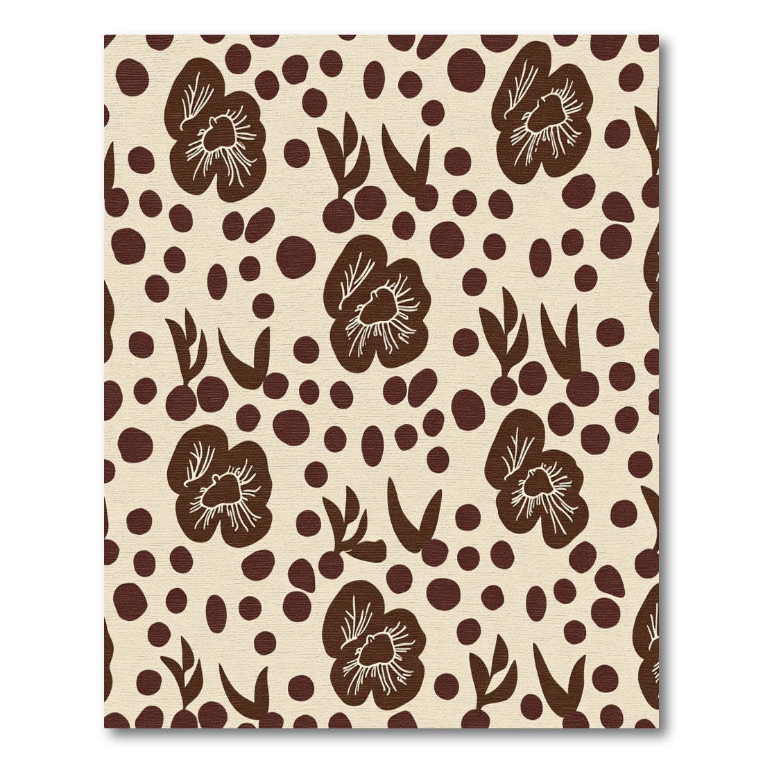 Brown Bold Floral Confetti Rug