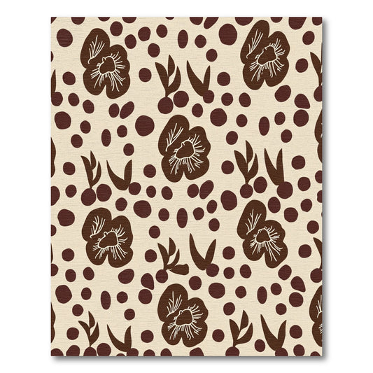 Brown Bold Floral Confetti Rug