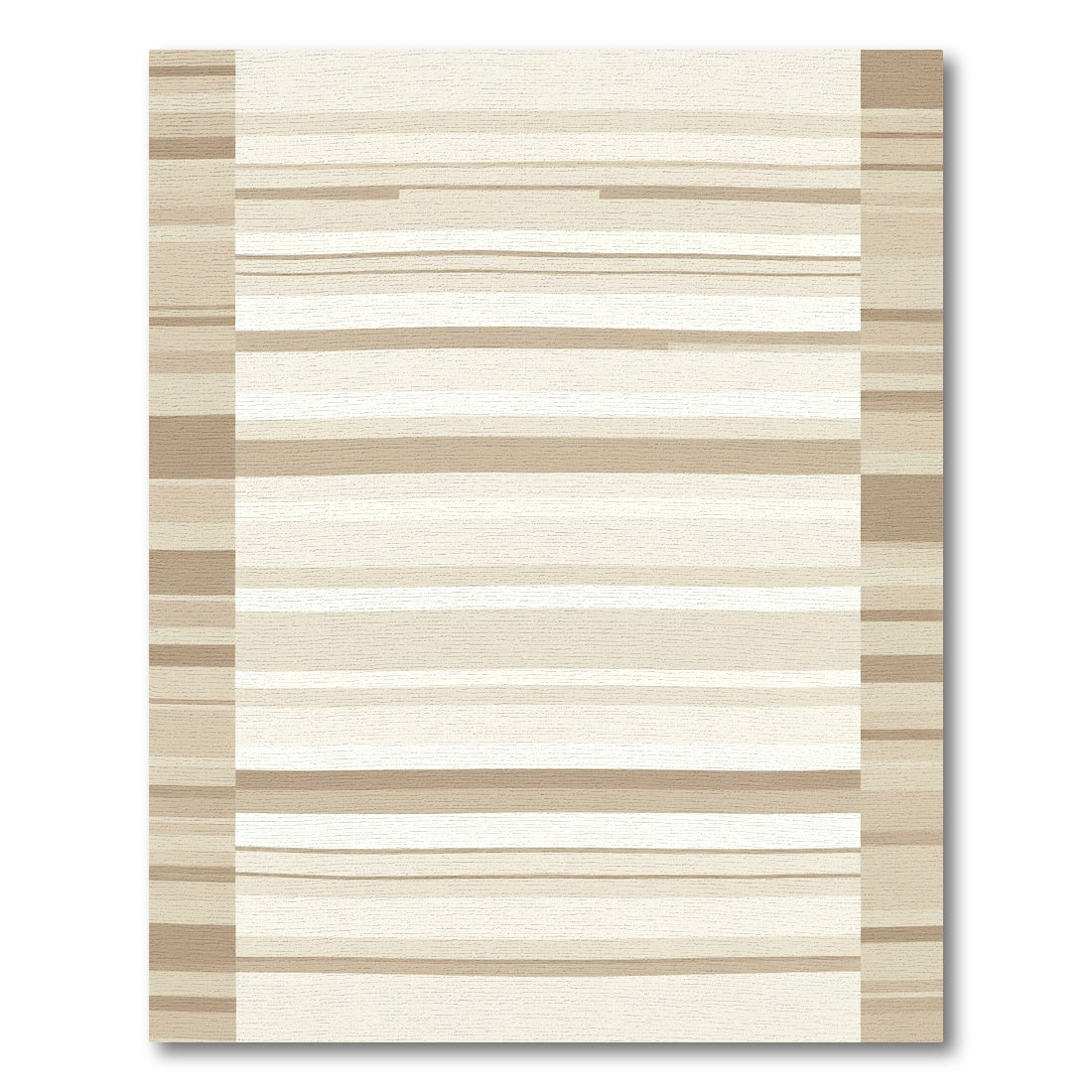 Earthy Tone Uneven Stripe Rug