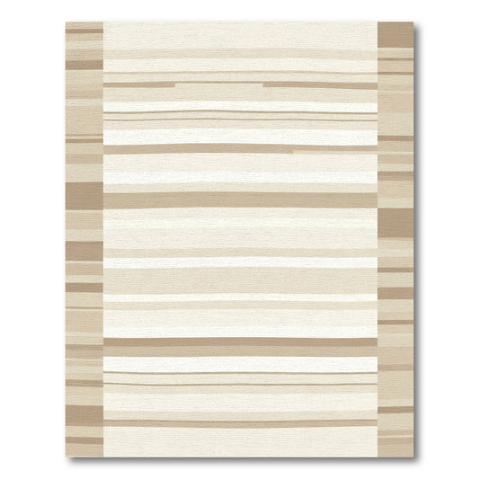 Earthy Tone Uneven Stripe Rug