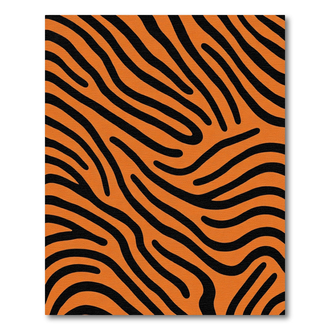 Bold Orange Black Zebra Stripe Rug