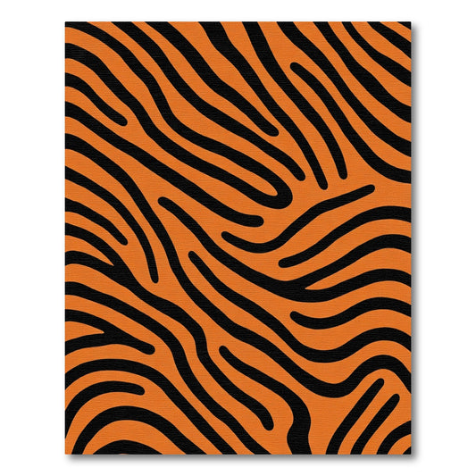 Bold Orange Black Zebra Stripe Rug