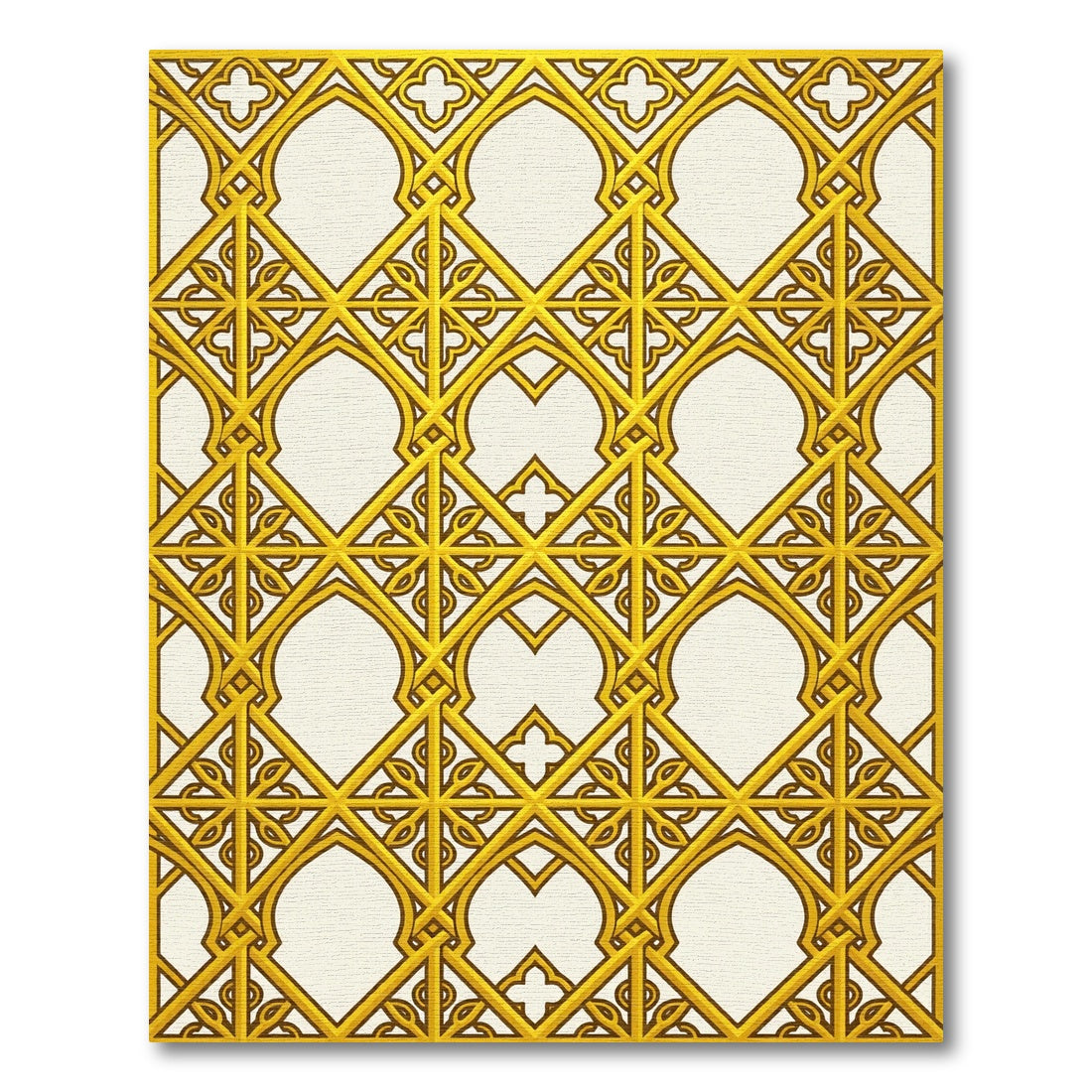 Gilded Gothic Lattice Ivy Embellishment Rug