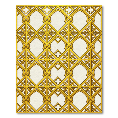 Gilded Gothic Lattice Ivy Embellishment Rug