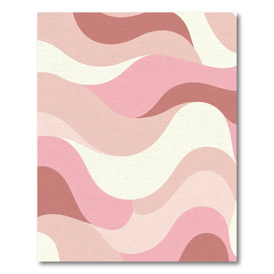 Soft Pink Gradient Wave Rug