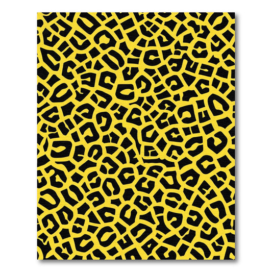 Bold Yellow Black Spots Rug