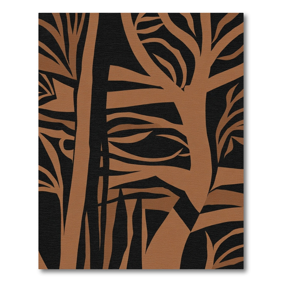 Terra Cotta Abstract Labyrinth Trees Rug