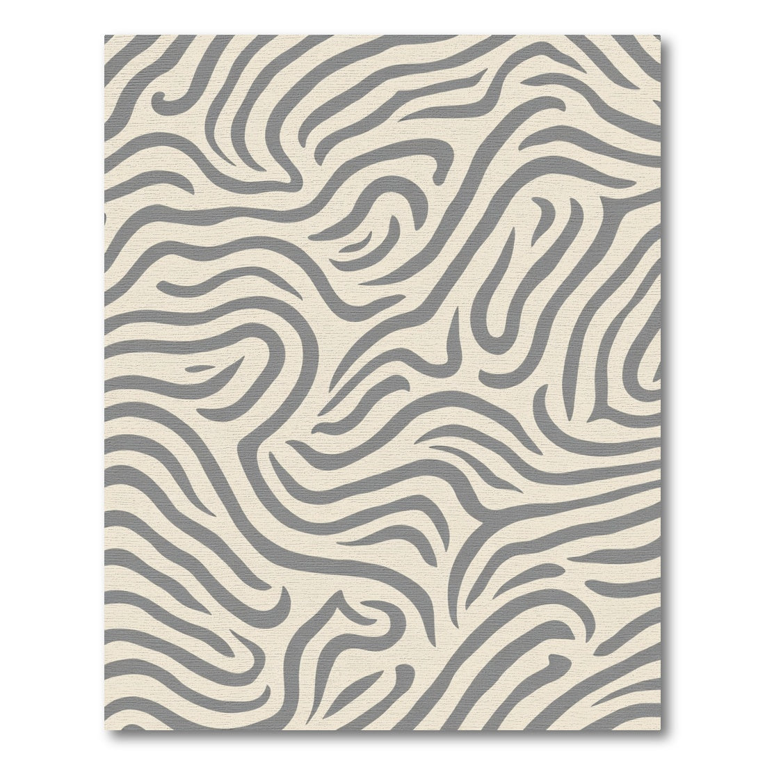 Abstract Gray Zebra Stripe Rug