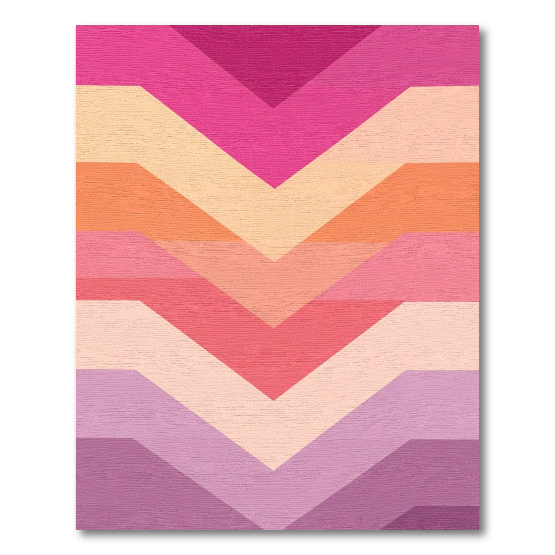 Chevron Pink Orange Pastel Layers Rug