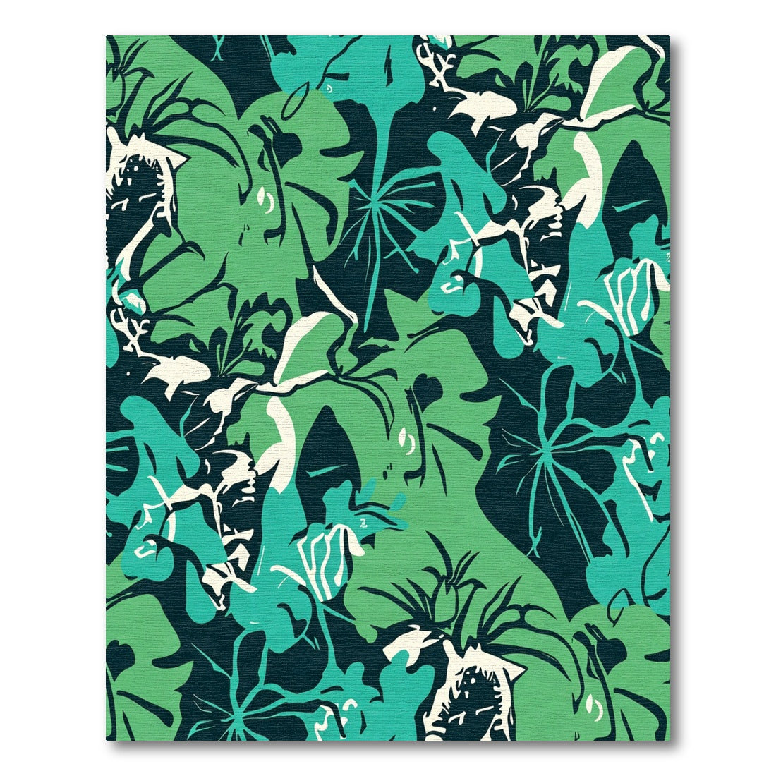 Verdant Emerald Jungle Canopy Rug