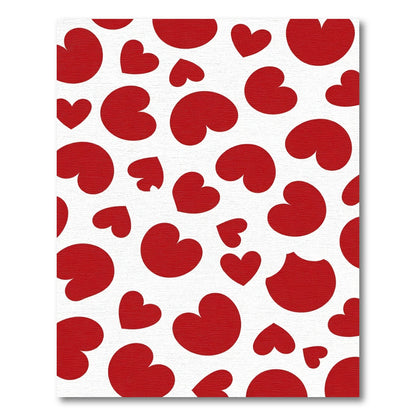 Red Hearts All Over Rug