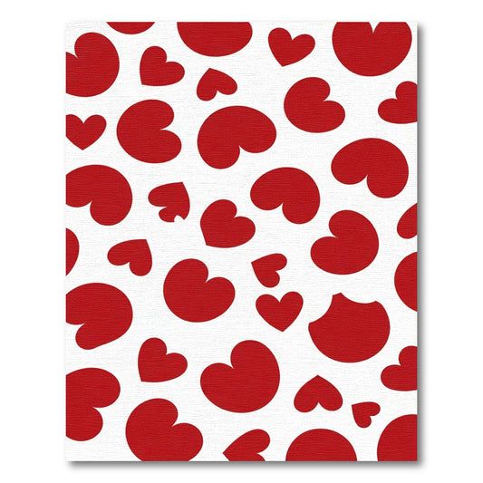 Red Hearts All Over Rug