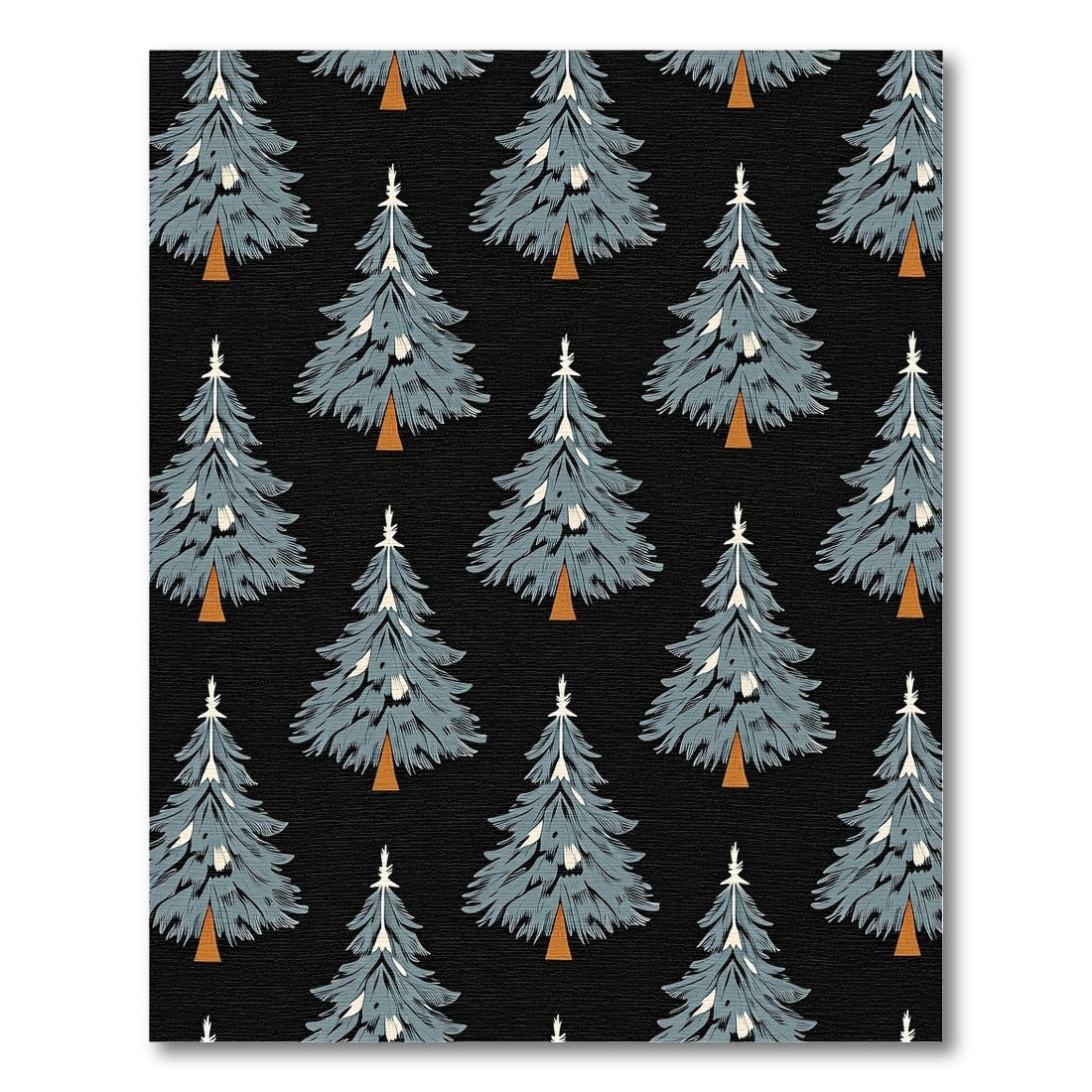 Gray Pine Forest Repeating Trees Rug