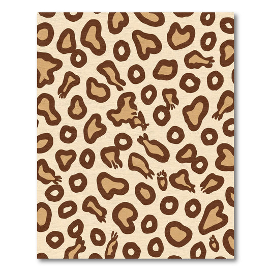Brown Cream Leopard Spots Rug