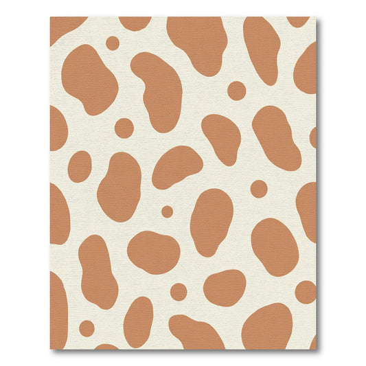 Rustic Amber Spotted Organic Shape Rug