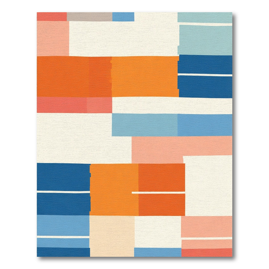 Abstract Geometric Color Block Rug