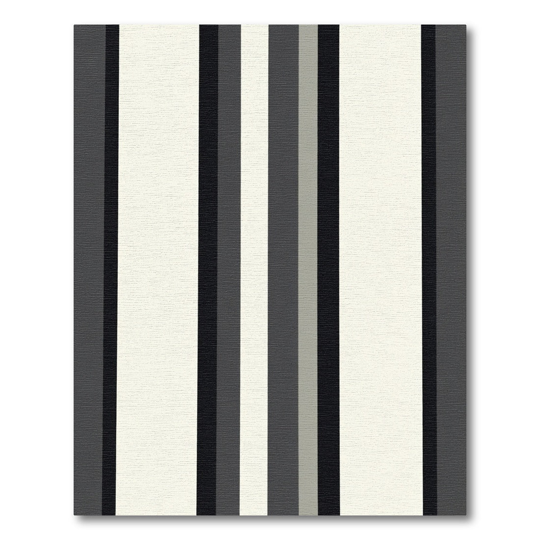 Modern Charcoal Cream Vertical Stripe Rug