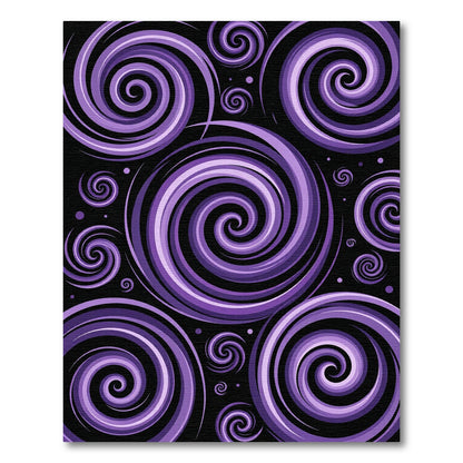 Abstract Cosmic Purple Vortex Swirl Rug