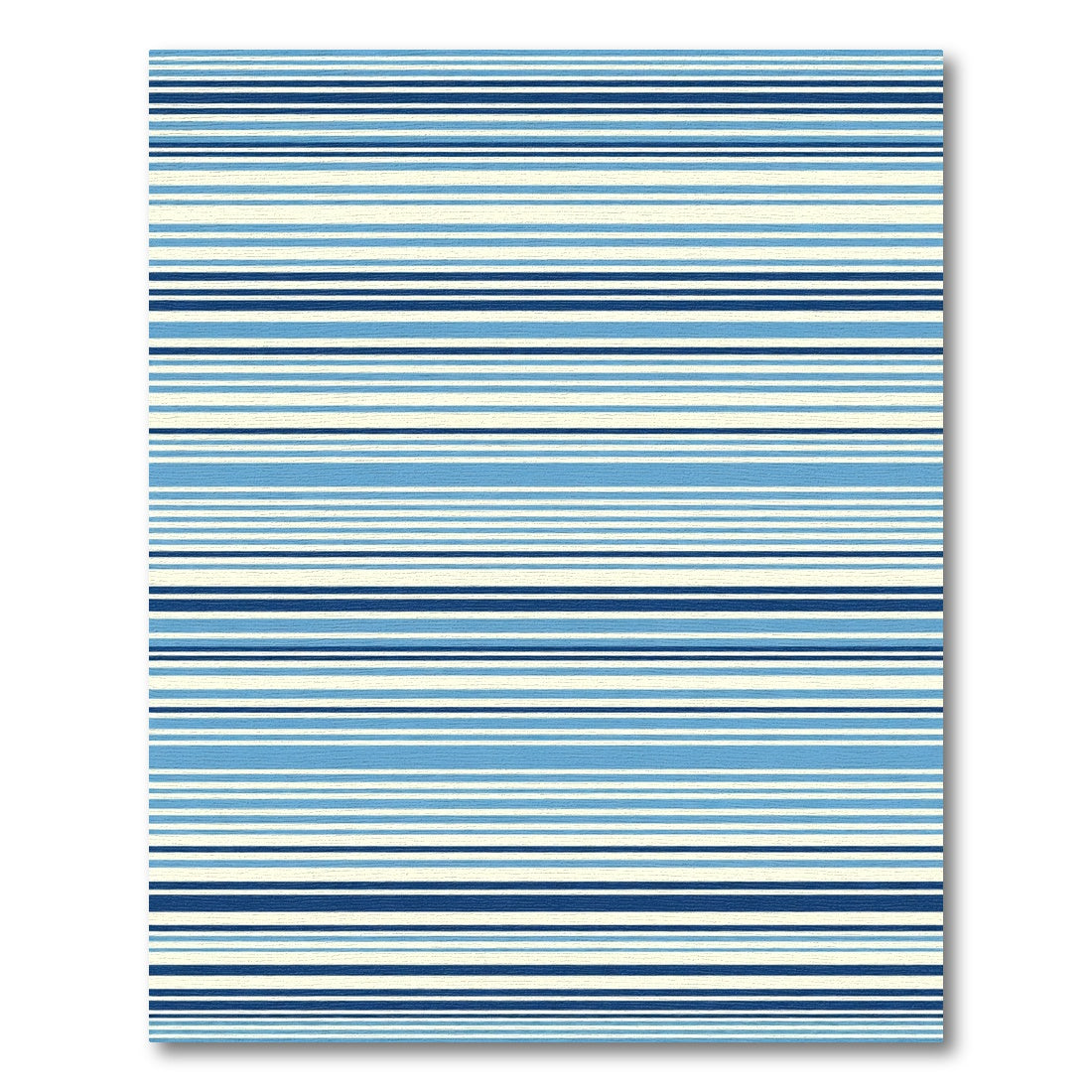 Nautical Blue Cream Striped Horizon Rug