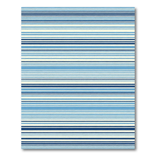 Nautical Blue Cream Striped Horizon Rug
