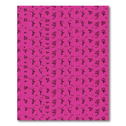 Bold Magenta Hieroglyphic Scatter Rug