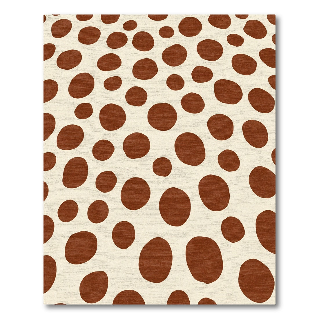 Brown Polka Dot Cream Rug