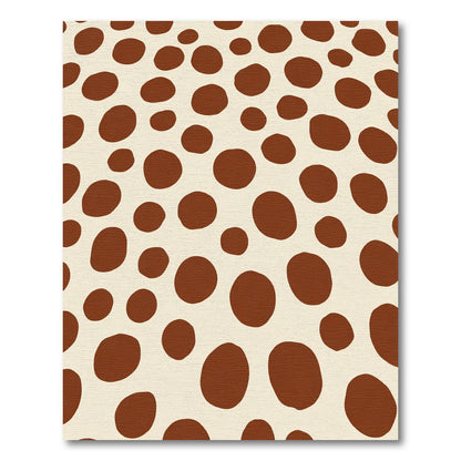 Brown Polka Dot Cream Rug