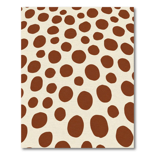 Brown Polka Dot Cream Rug