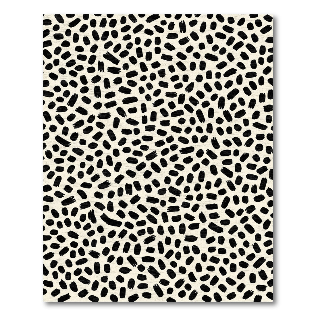 Whimsical Black Brushstroke Scatter Rug