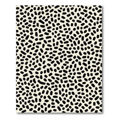 Whimsical Black Brushstroke Scatter Rug
