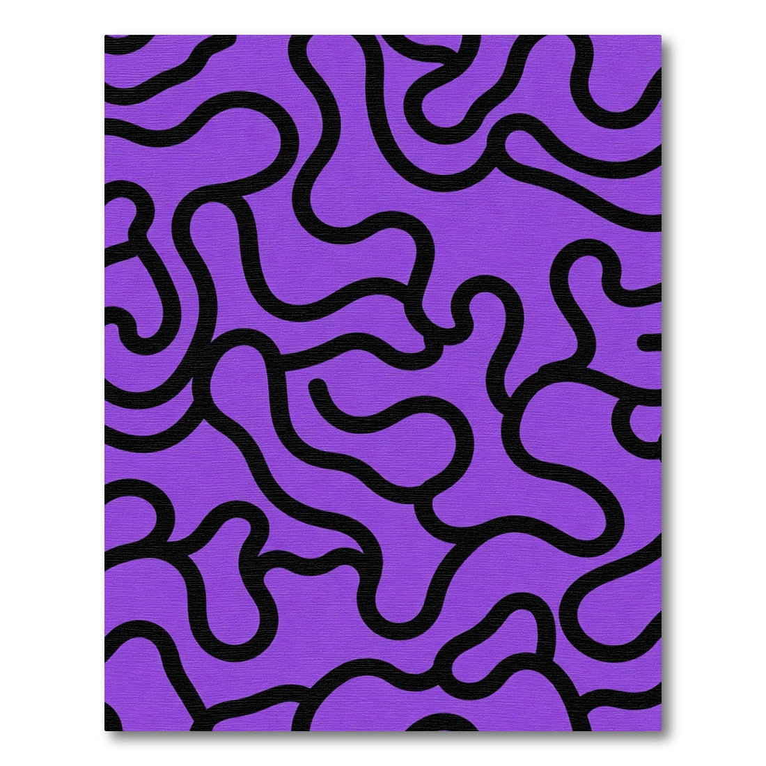 Vibrant Purple Organic Swirl Rug