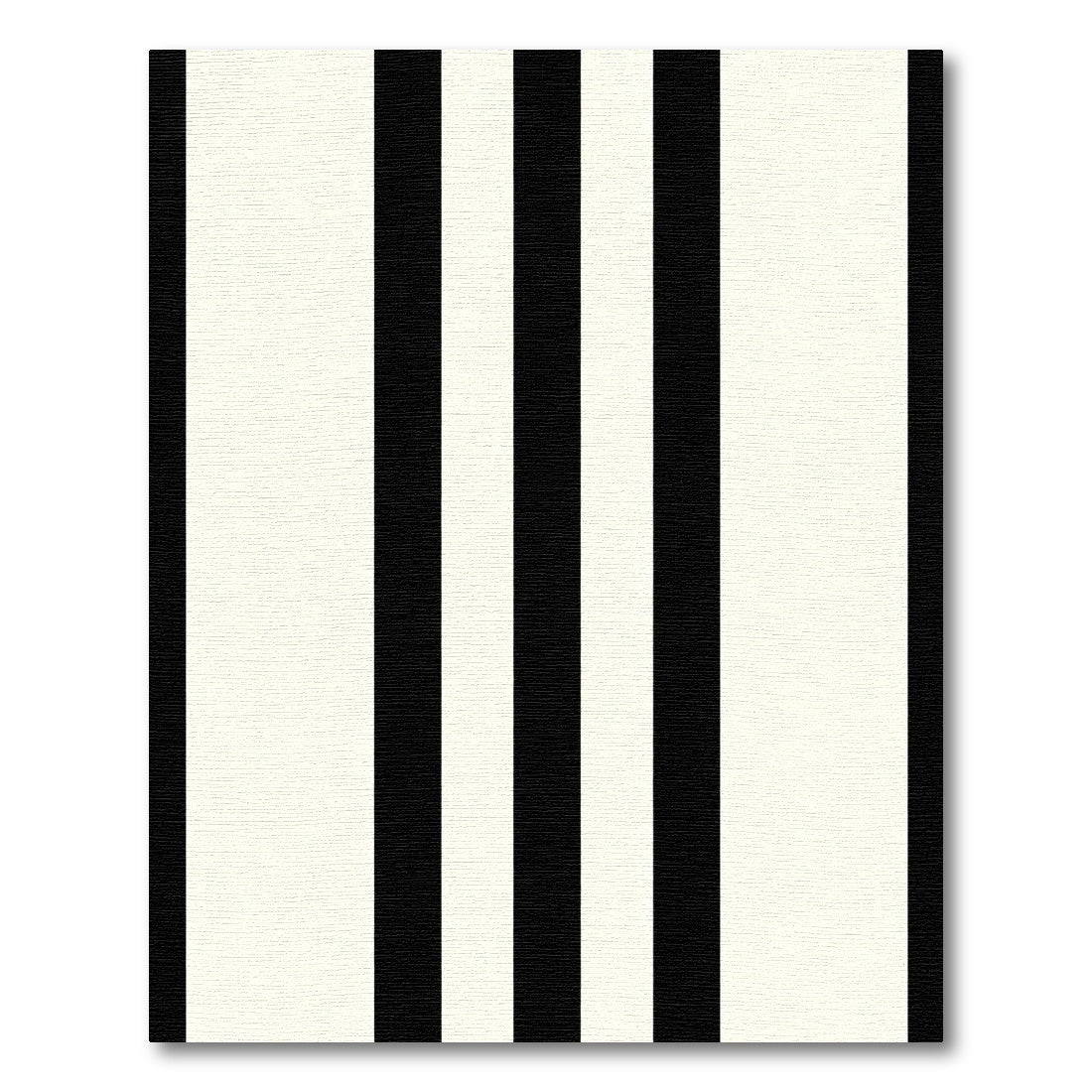 Modern Black Ivory Vertical Stripes Rug