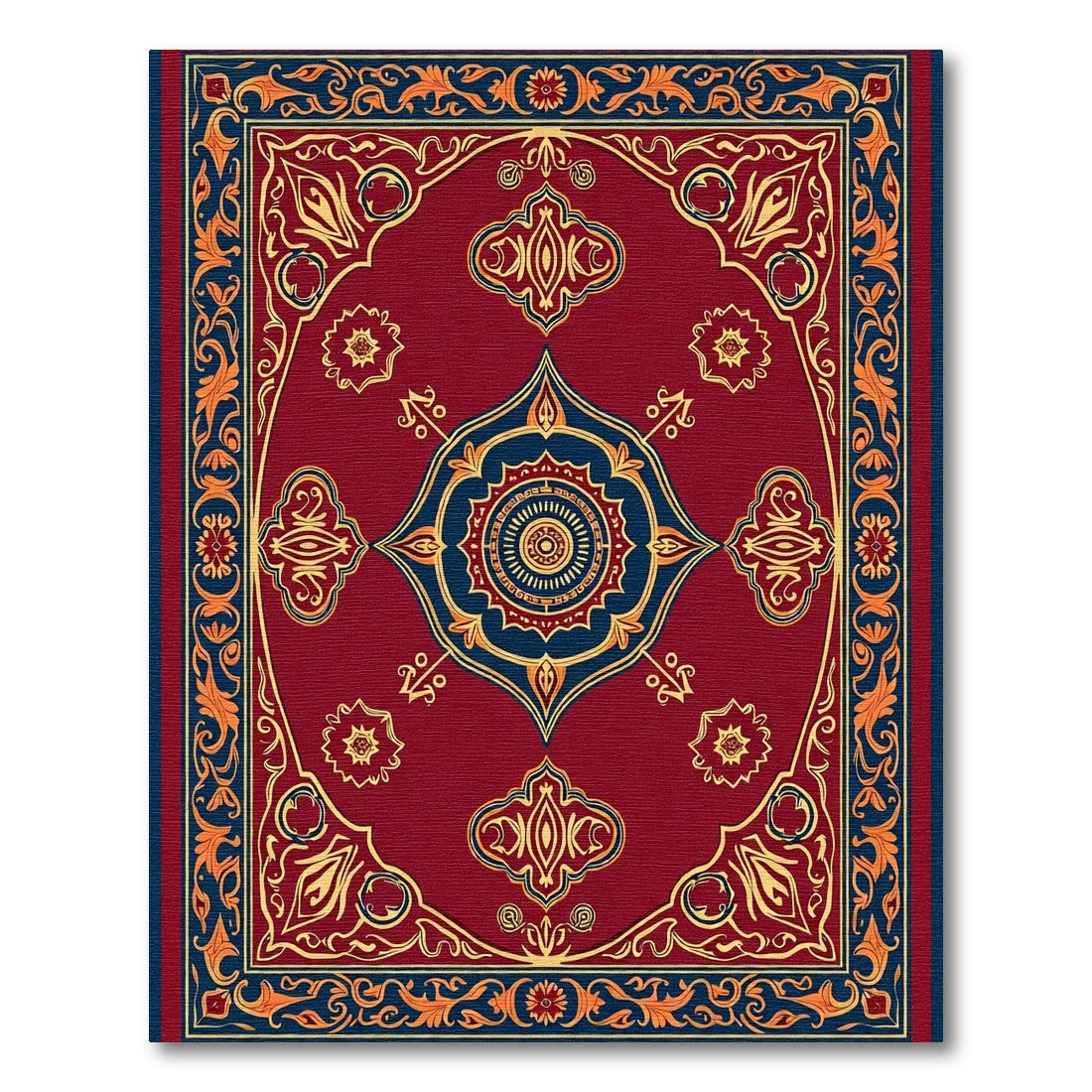 Crimson Royal Medallion Arabesque Rug