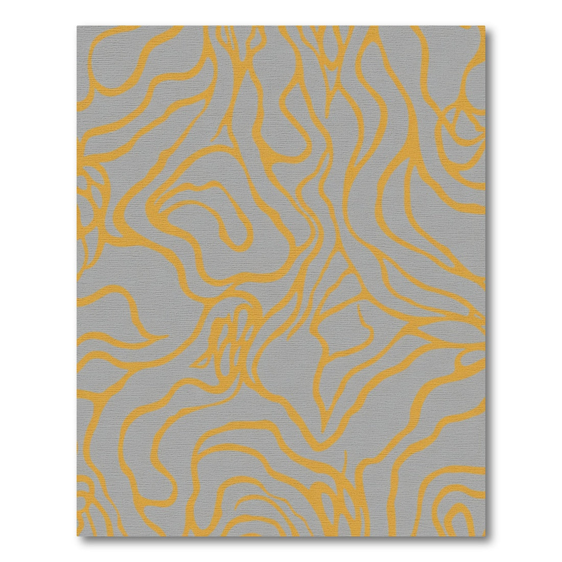 Grey Amber Abstract Organic Swirl Rug