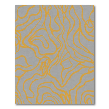 Grey Amber Abstract Organic Swirl Rug